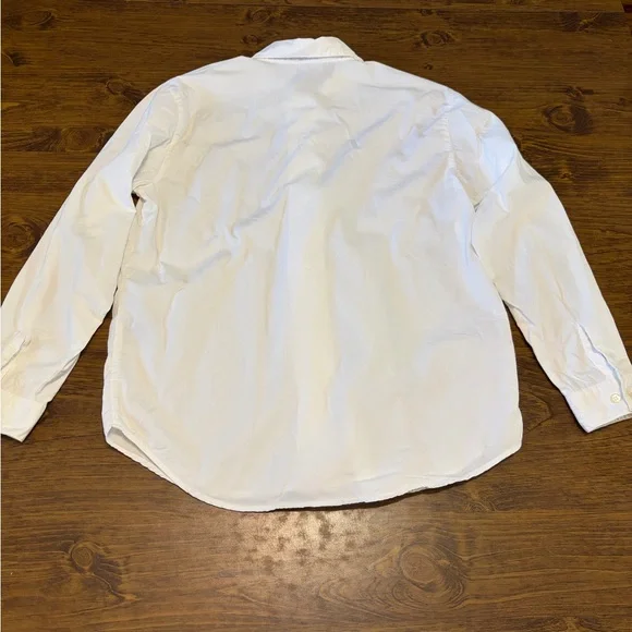 Cabin Creek White Button-Up Shirt, tea party embroidered detail, lace collar - Picture 10 of 13